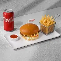 Beef Burger With Cheese (Combo)