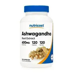 Nutricost Ashwagandha Herbal Supplement 600mg, 120 Capsules - Vegetarian
