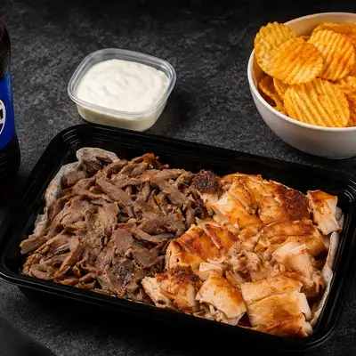 Half Kilo Mixed Chicken and Meat Shawarma with Pepsi