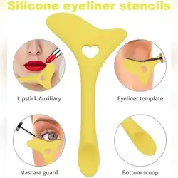 1pc Eyeliner Stencils Wing Tips, Silicone Eyeliner Aid, Lipstick Wearing Aid, Face Cream/Mask Applicator