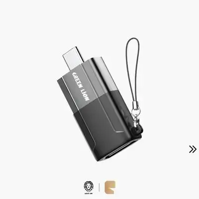 Green Lion Type-C to HDMI 4K Adapter Aluminum Alloy Shell & Plug-and-Play - Black