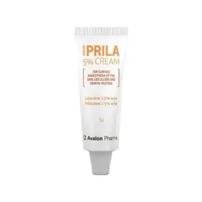 Avalon Prila 5% Cream - Topical Anesthetic 5 g - 1 Pack