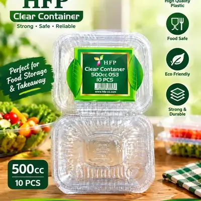 H F P. Clear Contaner 500cc 053 10 pcs