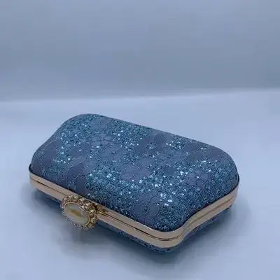 Glitter Lace Evening Clutch