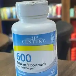 21st century 600 calcium supplement bone health support 60 tablets