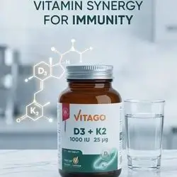 Vitago D3 + K2 is a dietary supplement