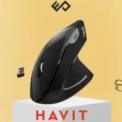 HAVIT Wireless Vertical Mouse - Black