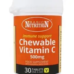 Basic Nutrition Chewable Vitamin C 500mg tablets.