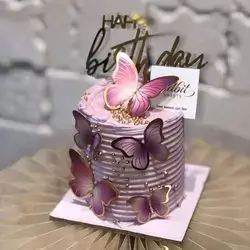 Purple Butterfly Cake For 1 Person