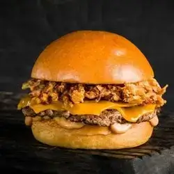 Crunchy Onion Beef Burger