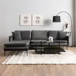 Futon Corner Sofa - Grey