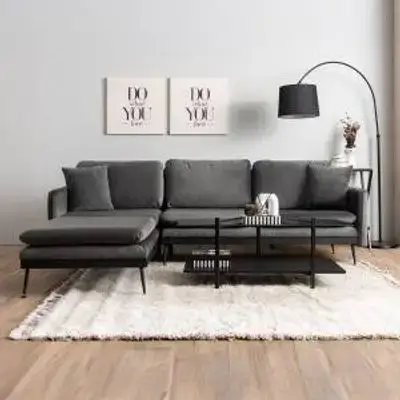 Futon Corner Sofa - Grey