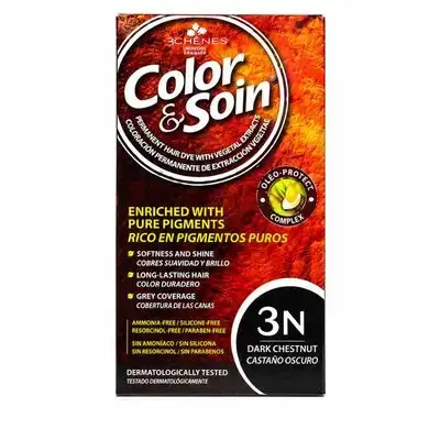 Color & Soin Permanent Hair Dye - 3N Dark Chestnut