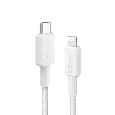كابل أنكر ٣٢٢ من USB-C إلى لايتنينغ بطول 1.8mمتر أبيض A81B5H21