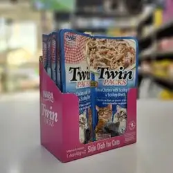 Inaba Twin Packs ( Tuna & chicken with scallop Recipe In Scallop Broth ) 6 Pcs 80g