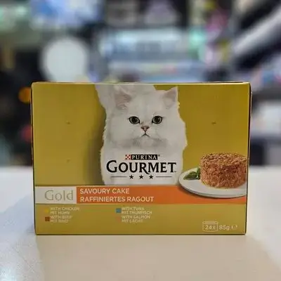 Gourmet Gold Pure ( With Chicken , With Tuna , With Beef , With Salmon ) 24pcs