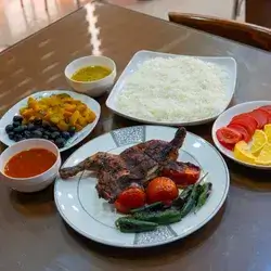 Half Grilled Chicken With Rice