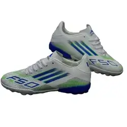 Adidas F50 Football Shoes - White & Blue (Size 43)