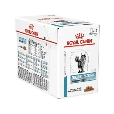 ڕۆیاڵ کانیـن سێنسەتیڤیتی کۆنترۆڵ بە مریشک و برنج لە گۆشتاودا 85gx 12pcs