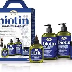 Difeel Biotin Pro-Growth Hair Care Set.
