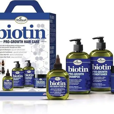 Difeel Biotin Pro-Growth Hair Care Set.