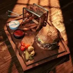 Pulled Beef Burger Single