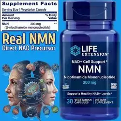 Life Extension NAD+, Nad, Cell Support, NMN, Healthy Aging, Energy Support, nicotinamide mononucleotide, NAD+, 300 mg, 30 Capsules NMN