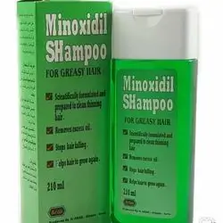 Minoxidil shampoo for greasy hair