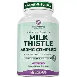 PurePremium Milk Thistle High Potency 450mg Complex 120 tablets