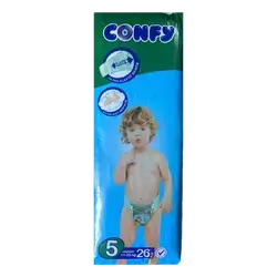Confy Premium Baby Diapers Size 5 - 26 pcs 