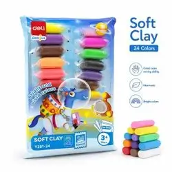 SOFT CLAY 24 pcs,bright and vivid color.