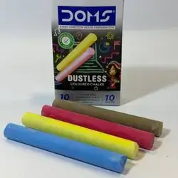 dustless coloured chalks 10 pieces