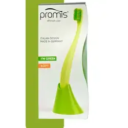Promis Soft Toothbrush and Stand Green