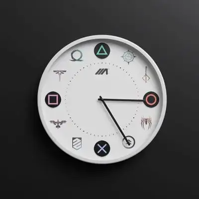 Gaming Wall Clock PlayStation icon