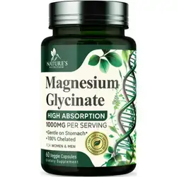 Natures nutrition magnesium glycinate 1000mg high absorption 60cap