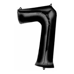 Black Number 7 Helium Balloon