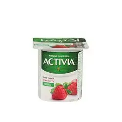 Activia Stirred Yoghurt Strawberry Full Fat 120 Gm