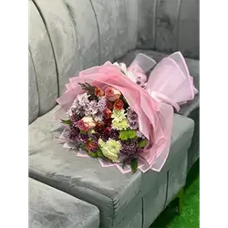 Mix Dawdi & Baby Roses Bouquet