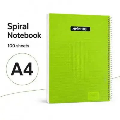 NOTEBOOK A4,100 sheet ,plastic cover.