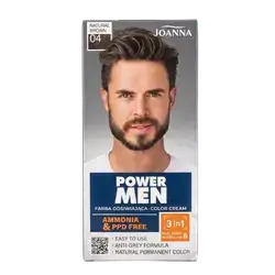 Power Men Color Cream Hair Beard & Moustache 04 NATURAL BROWN 30g _ JOANNA