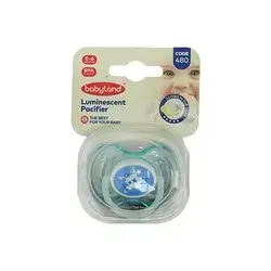 Babyland Luminescent Pacifier 0-6M Bpa Free Blue Color