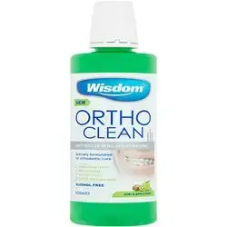 Wisdom Ortho Clean Antibacterial Mouthwash (500Ml)