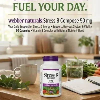 Stress B Composé 50mg webber naturals (60 capsules)