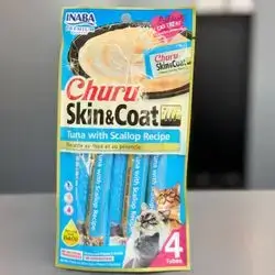 Churu Skin & Coat Tuna with Scallop Recipe 4 Tubes