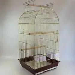 Lucky Birds Large Cage for Medium Parrots Large Panoramic Metal Bird Cage! Spacious and attractive design ideal for high-quality breeding for a comfortable future for your birds Size, 100 x 48 x 48 cm, with top opening