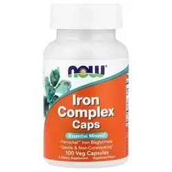NOW Iron Complex Caps 100 veg capsules