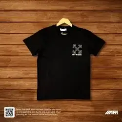 OFF WHITE T-SHIRT SYMPTOMS BOUT PURSUINO BLACK SMALL