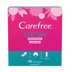 Carefree Cotton Fresh Scent ( S/M) 56Pantyliners