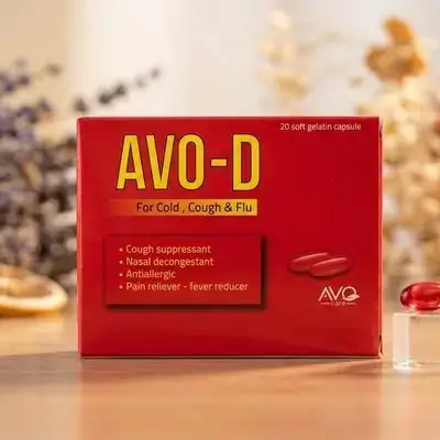 AVO-D (For Cold, Cough & Flu) 20 soft gelatin capsules