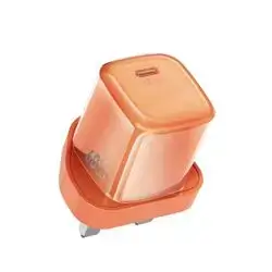 WiWU Orange Color Cable Jade 60W Dynamic GaN Fast Charger Wi-G037